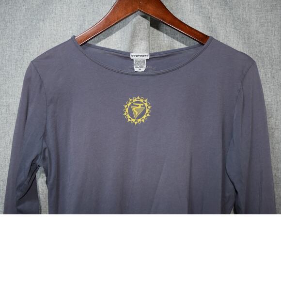 Be Present Purple Long Sleeve Chakra Graphic Top Medium - Picture 2 of 3